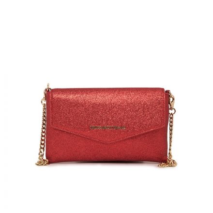 Trussardi Jeans Red Glitter Clutch